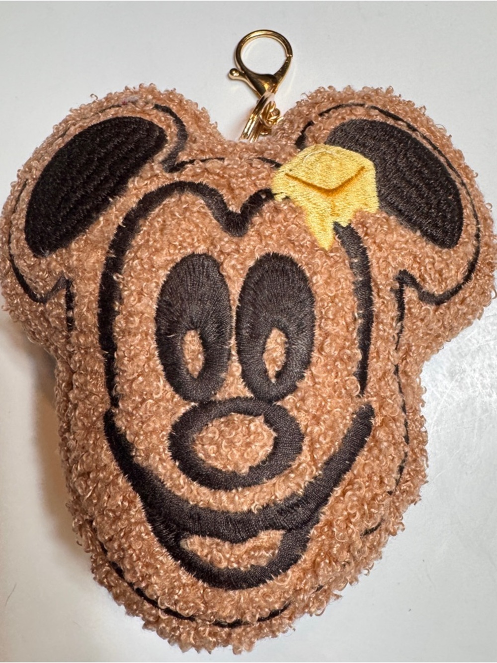 Handmade Disney Mickey Mouse as waffle with butter Plush Keychain or bag charm.